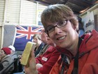 IMG_4097  Heather, a Canadian in our group, with a simulated gold brick from a demonstration of the pouring technique, a simulated ~$600,000. .JPG