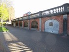 IMG_2674  The Literary Parade in St Patrick's Park, Plaques in these alcoves honour 12  Irish writers.JPG